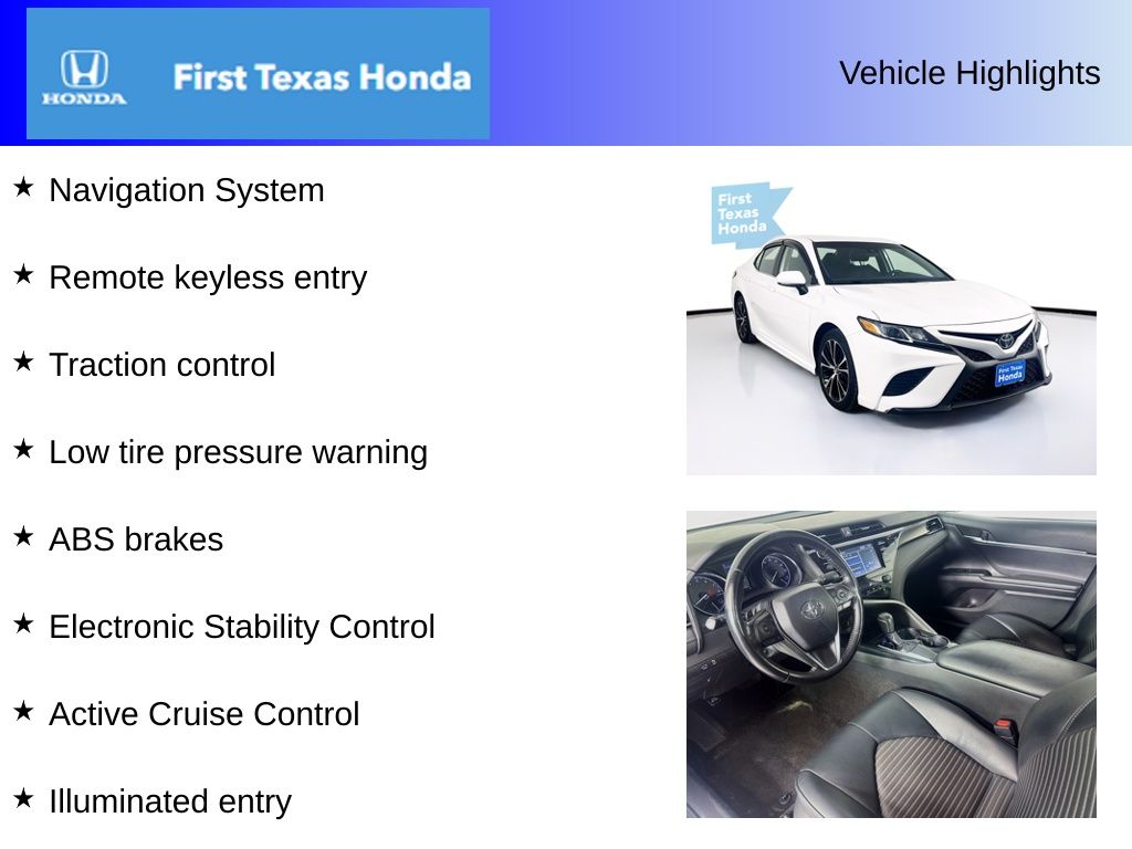 Used Car 2019 Toyota Camry  L For Sale Under $20,000 In Austin, Texas