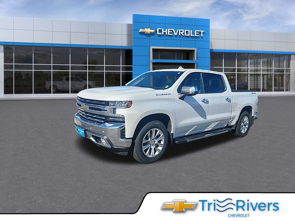White (Iridescent Pearl Tricoat) 2021 Chevrolet Silverado 1500 LTZ Crew Cab 4WD Pickup Truck Four-Wheel Drive 8-Speed Automatic