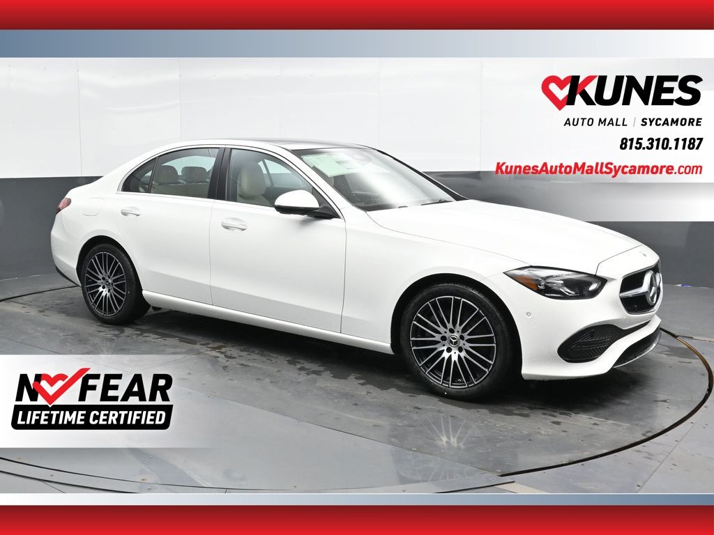 Polar White 2025 Mercedes-Benz C-Class Sedan All-Wheel Drive 9-Speed Automatic