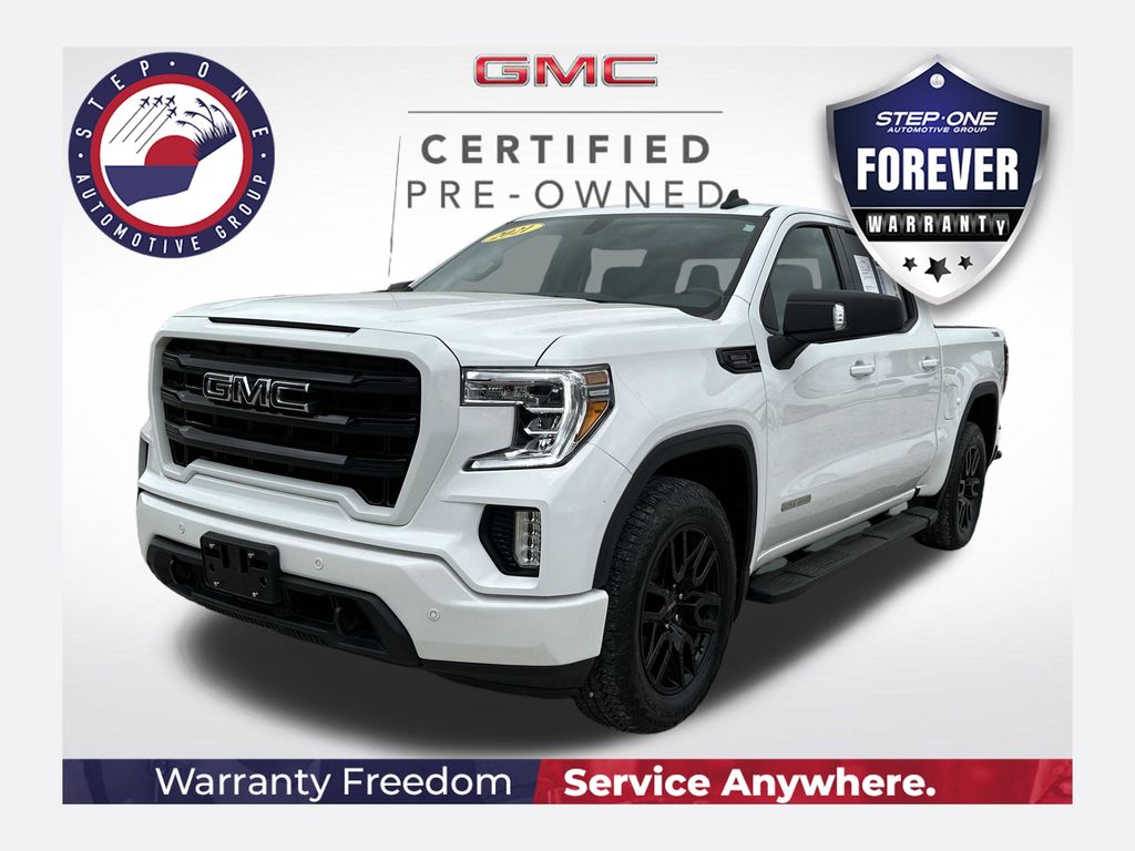 Summit White 2021 GMC Sierra 1500 Elevation Crew Cab 4WD Pickup Truck Four-Wheel Drive Automatic