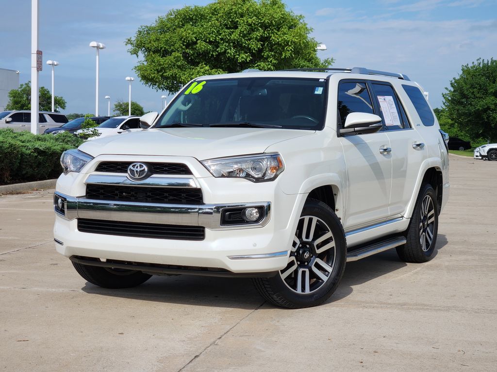 White (Blizzard Pearl) 2016 Toyota 4Runner Limited 4WD SUV / Crossover All-Wheel Drive 5-Speed Automatic Overdrive