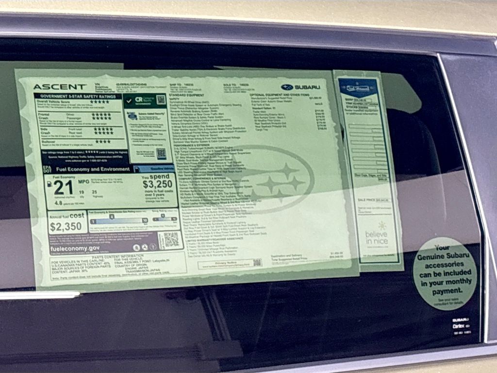 2026 Subaru Ascent Onyx Edition Touring