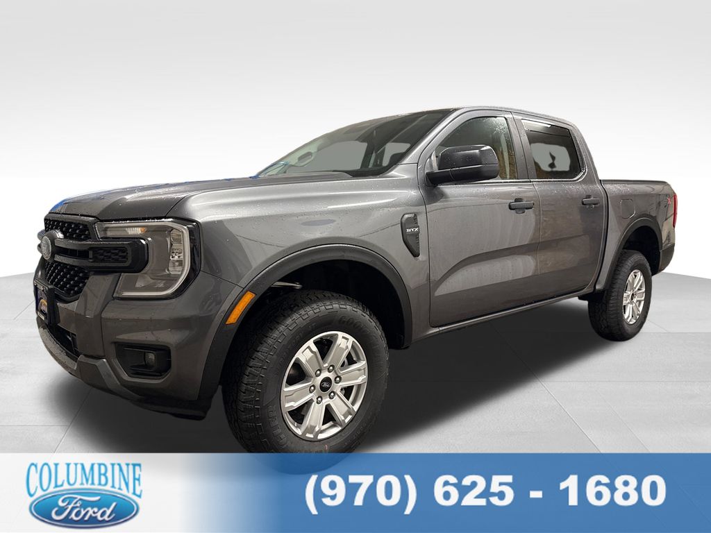 Gray Metallic 2025 Ford Ranger XL SuperCrew 4WD Pickup Truck Four-Wheel Drive Automatic
