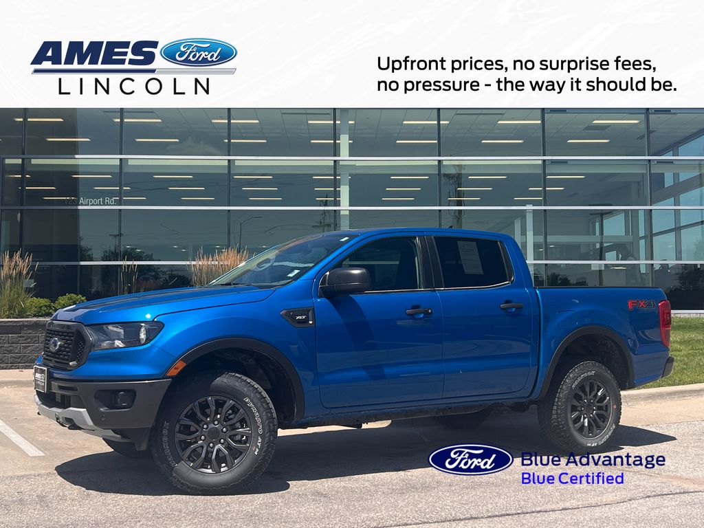 Blue Metallic 2022 Ford Ranger Pickup Truck Four-Wheel Drive Automatic