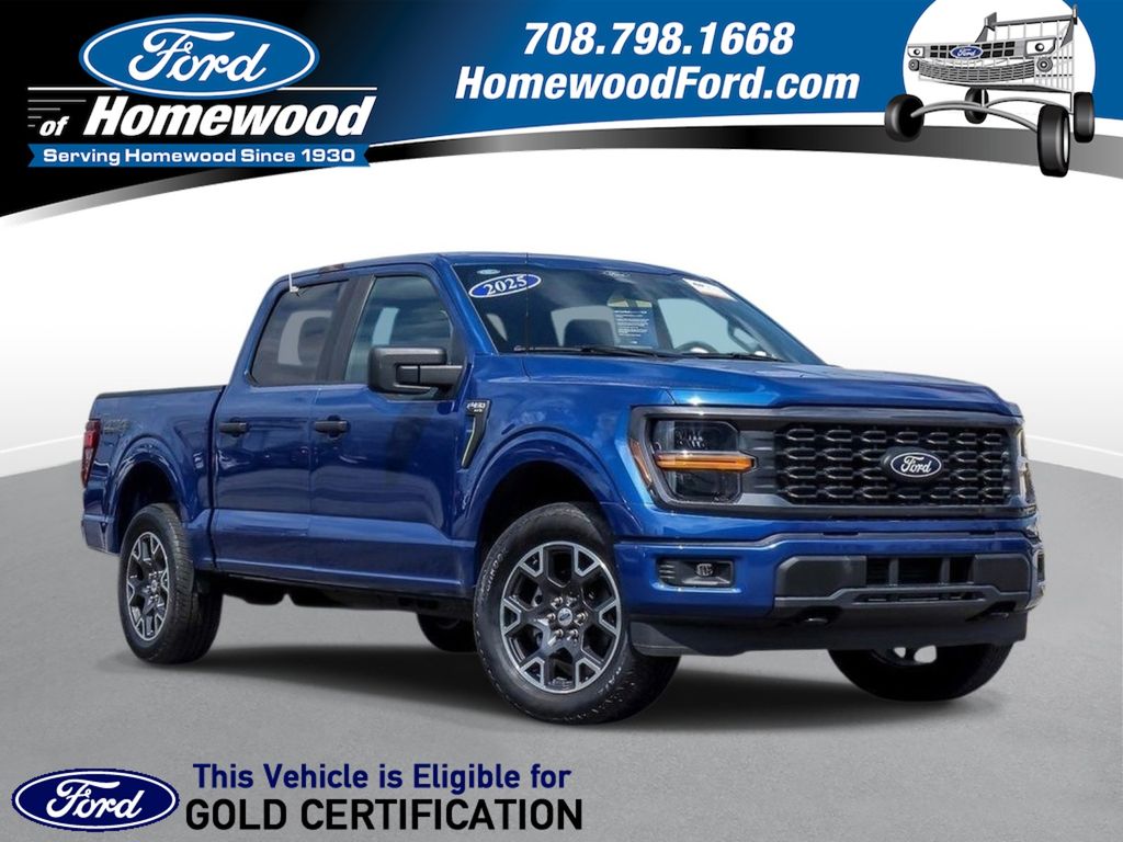 Blue Metallic 2025 Ford F-150 STX 4dr SuperCrew 4WD Pickup Truck Four-Wheel Drive Automatic