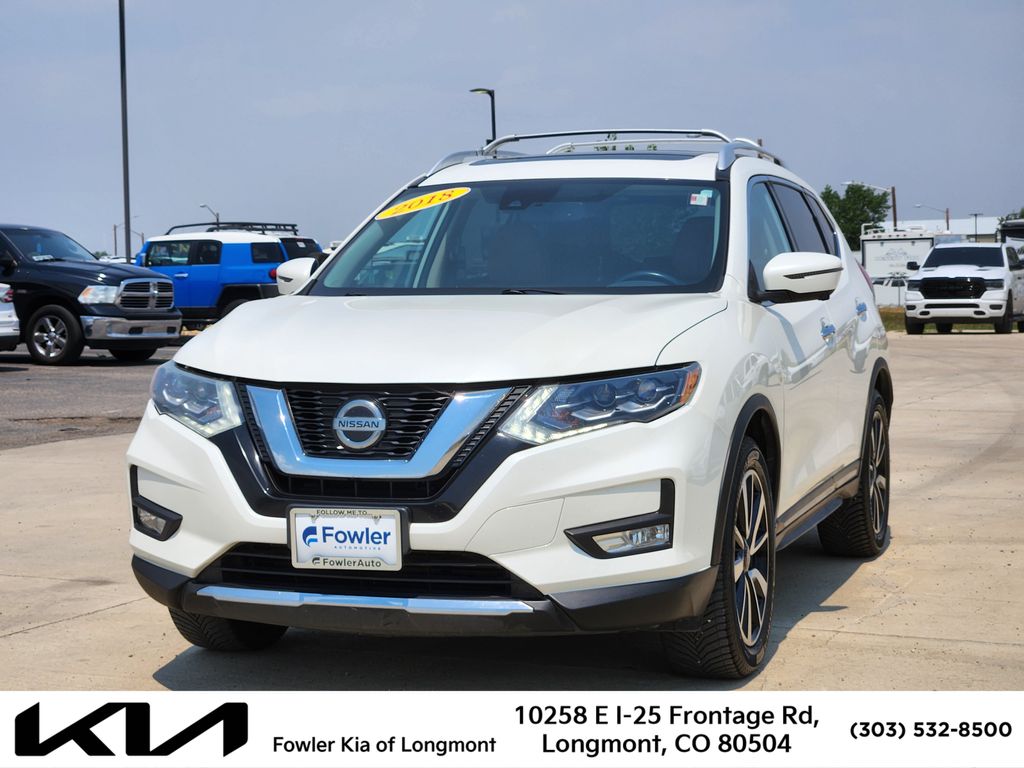 Pearl White 2018 Nissan Rogue SUV / Crossover All-Wheel Drive Continuously Variable Transmission