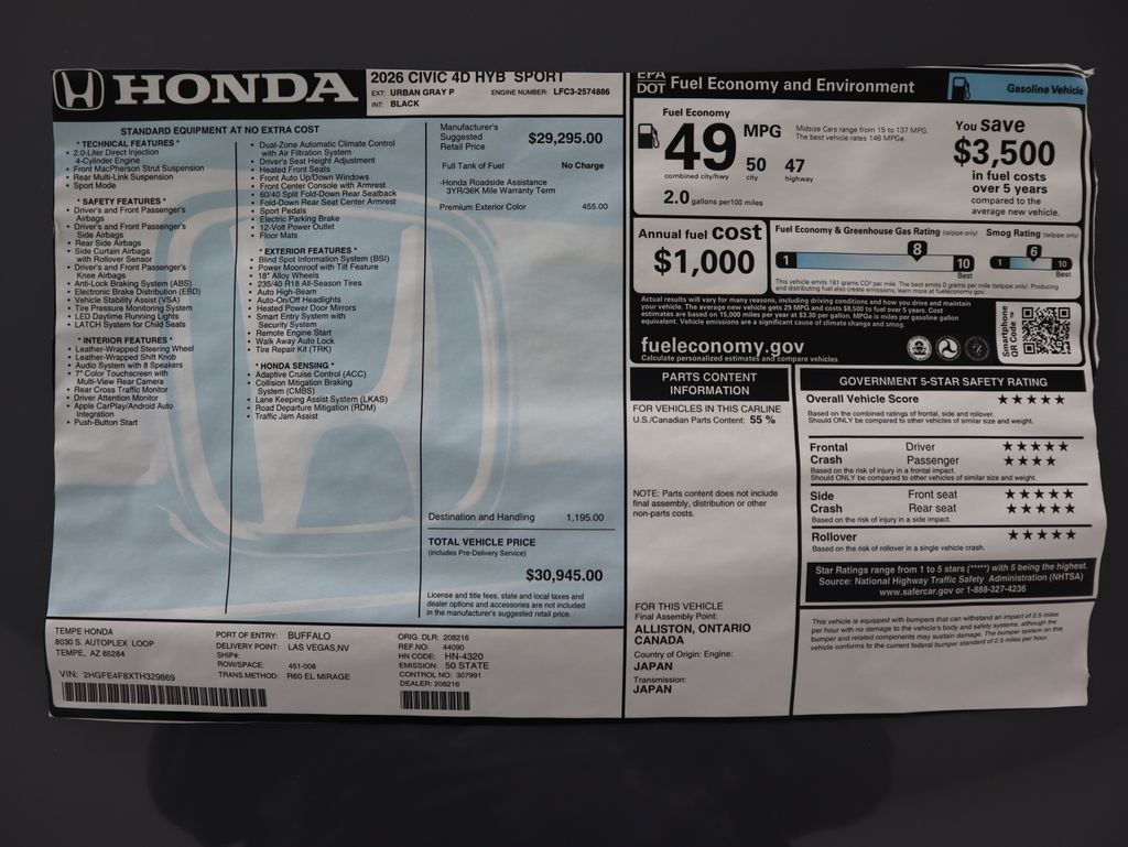 Thumbnail: 2026 Honda Civic - 9