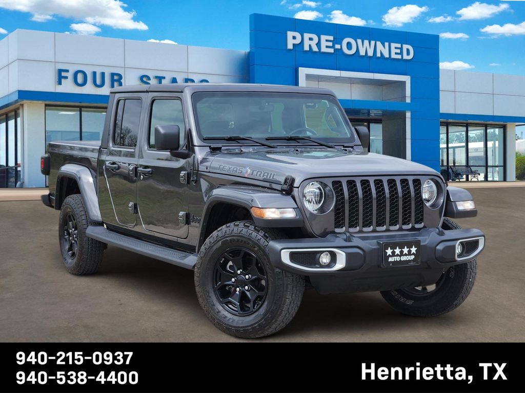 Gray (Granite Crystal Metallic Clearcoat) 2021 Jeep Gladiator Sport Crew Cab 4WD Pickup Truck Four-Wheel Drive 8-Speed Automatic