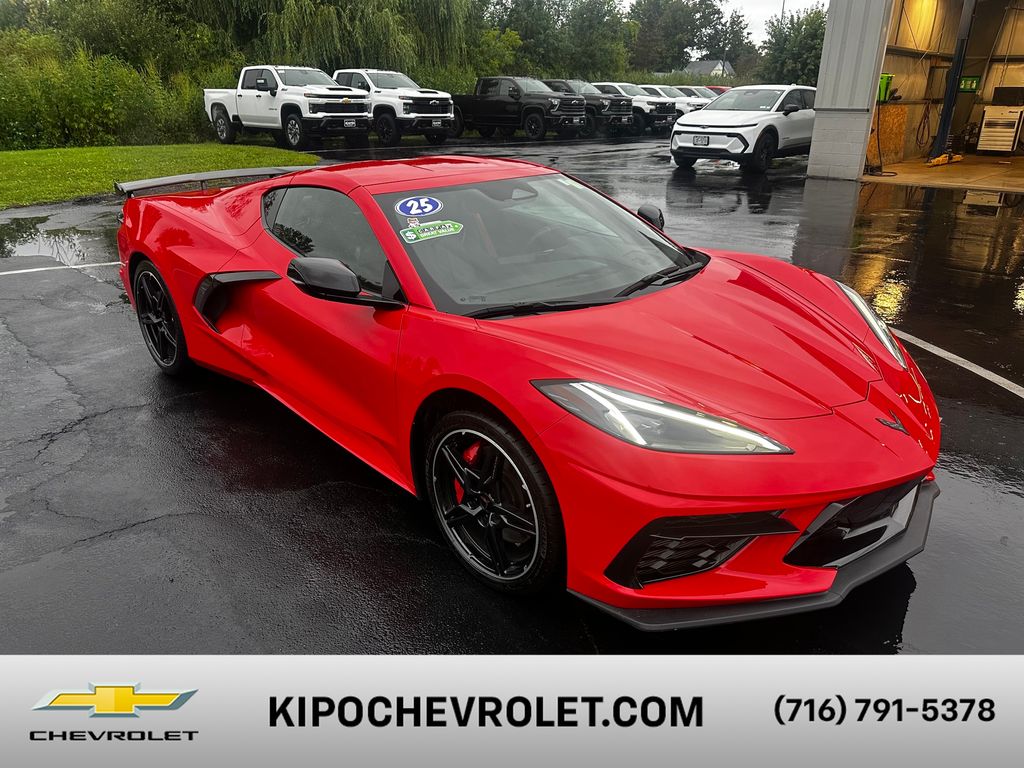Torch Red 2025 Chevrolet Corvette Coupe Rear-Wheel Drive 8-Speed Dual Clutch
