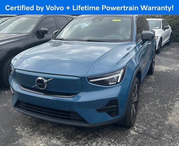 Fjord Blue Metallic 2023 Volvo C40 Recharge Twin Core eAWD SUV / Crossover All-Wheel Drive 1-Speed Automatic