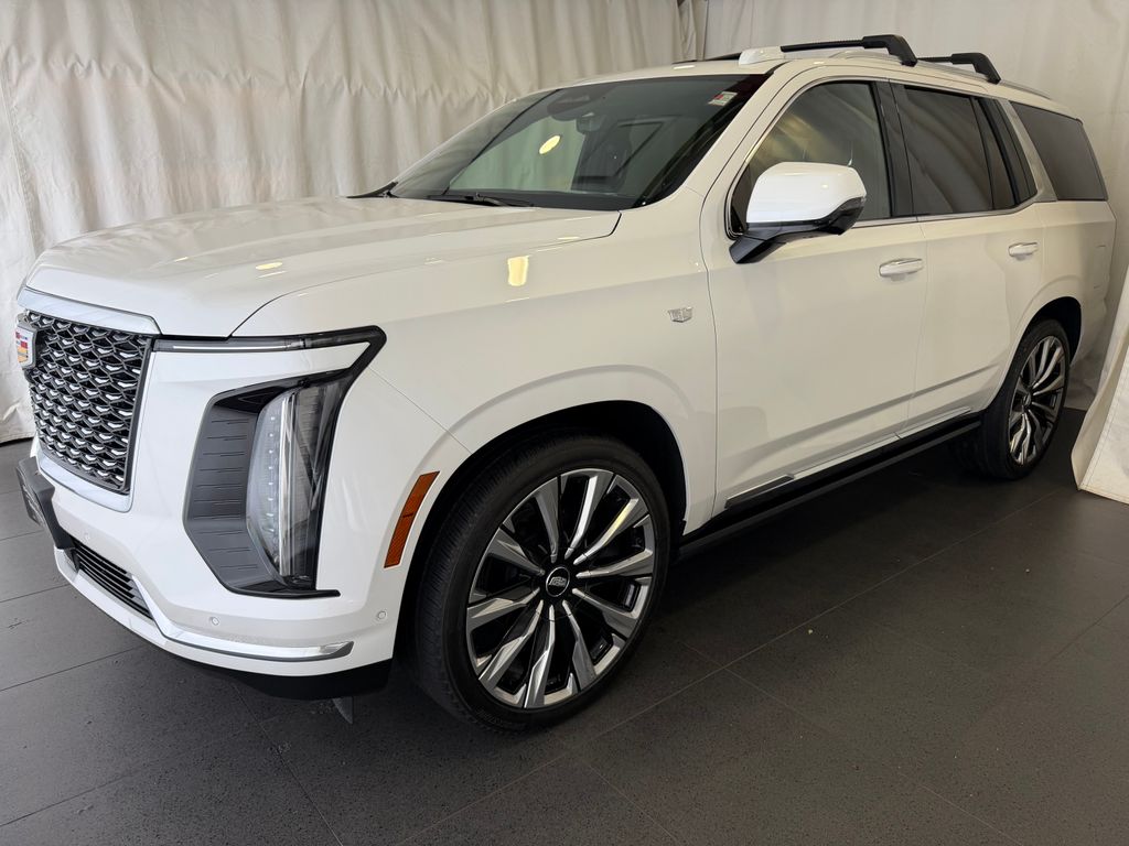 Crystal White Tricoat 2025 Cadillac Escalade SUV / Crossover Four-Wheel Drive Automatic