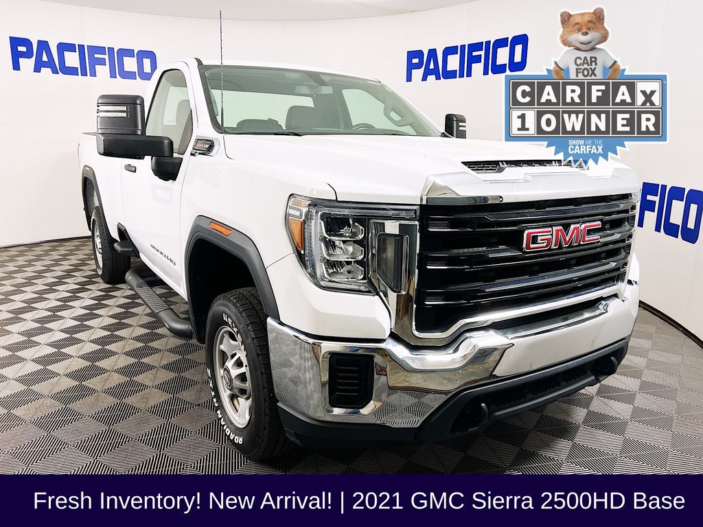 Summit White 2021 GMC Sierra 2500HD LB RWD Pickup Truck 4X2 6-Speed Automatic
