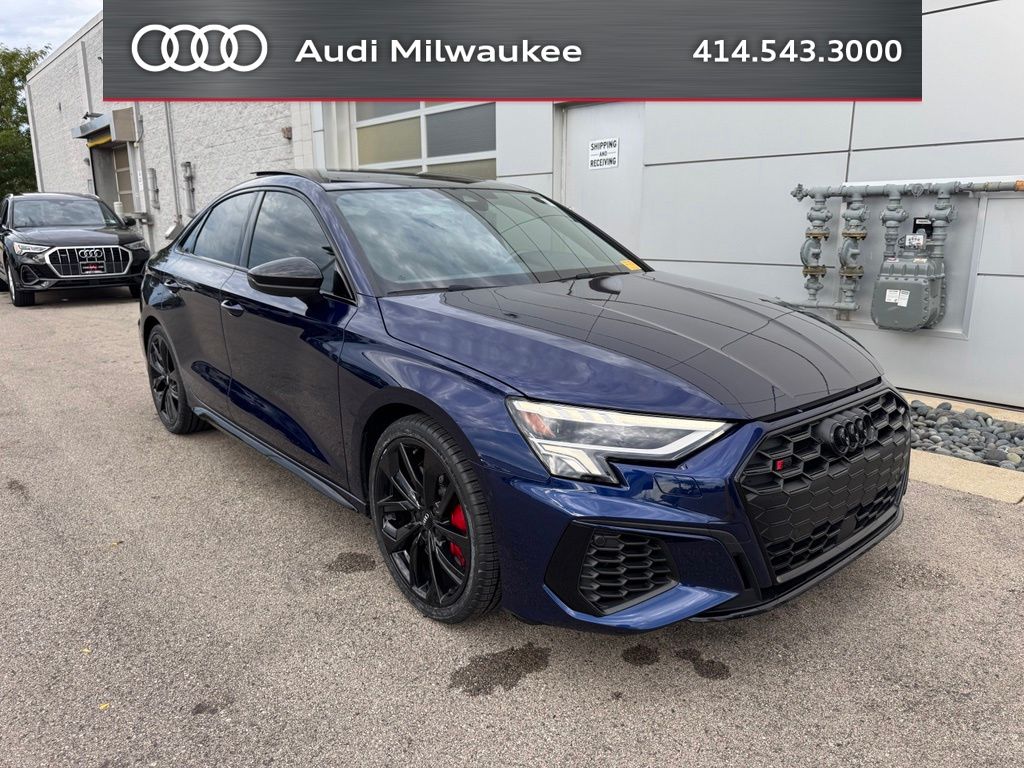 Navarra Blue Metallic 2024 Audi S3 Sedan All-Wheel Drive 7-Speed Automatic