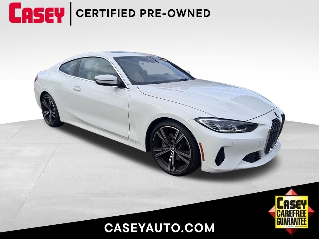 Alpine White 2023 BMW 4 Series Coupe Rear-Wheel Drive 8-Speed Automatic