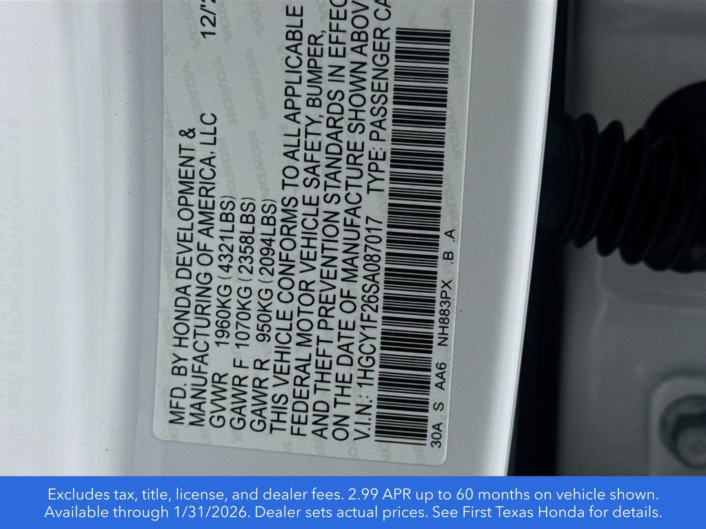 New Car 2025 Honda Accord  Lx For Sale Under $30,000 In Austin, Texas