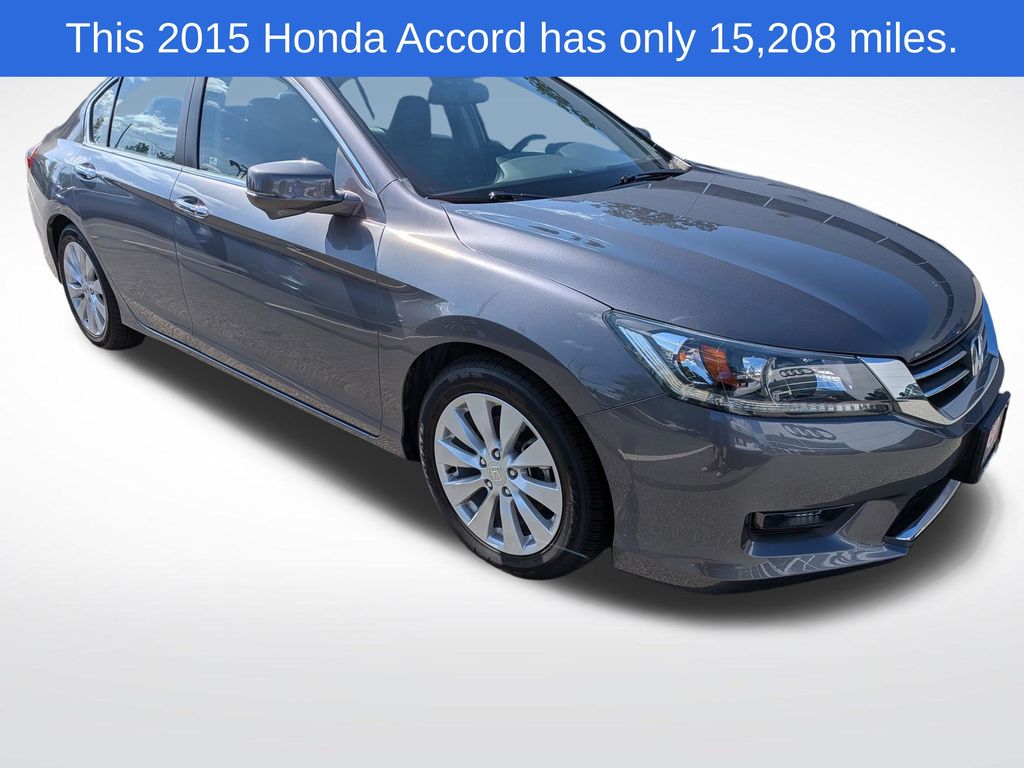 Gray (Modern Steel) 2015 Honda Accord Sedan Front-Wheel Drive Continuously Variable Transmission