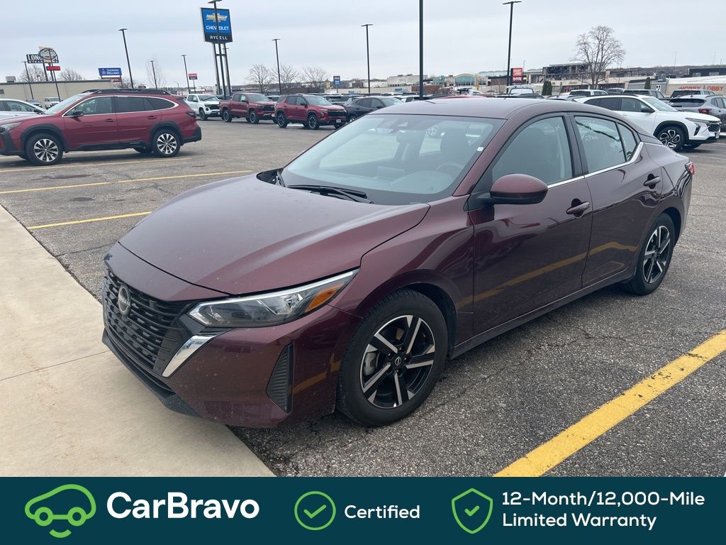 Rosewood Metallic 2025 Nissan Sentra SV FWD Sedan Front-Wheel Drive Continuously Variable Transmission