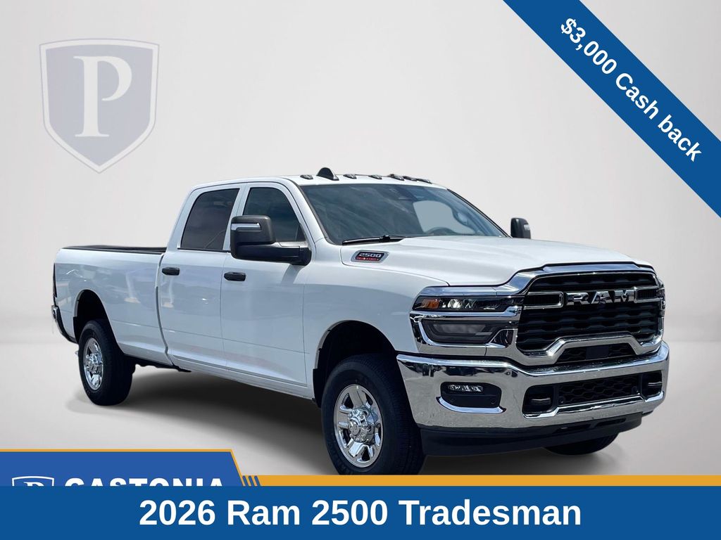 Bright White Clearcoat 2026 RAM 2500 Pickup Truck Four-Wheel Drive 8-Speed Automatic