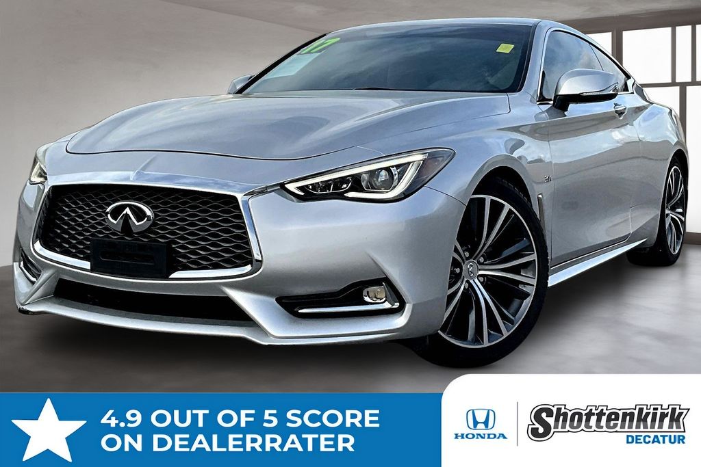 Gray (Liquid Platinum) 2017 INFINITI Q60 3.0t Premium Coupe RWD Coupe Rear-Wheel Drive 7-Speed Automatic