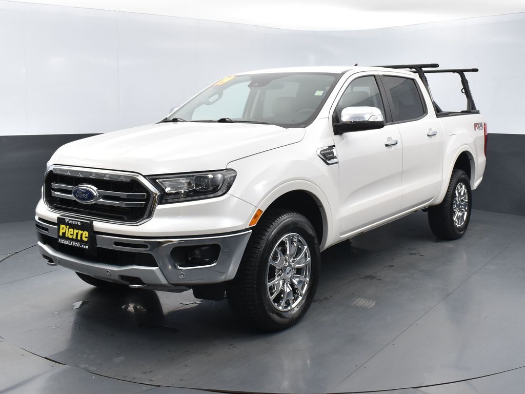 White Platinum Clearcoat 2019 Ford Ranger Lariat SuperCrew 4WD Pickup Truck Four-Wheel Drive Automatic