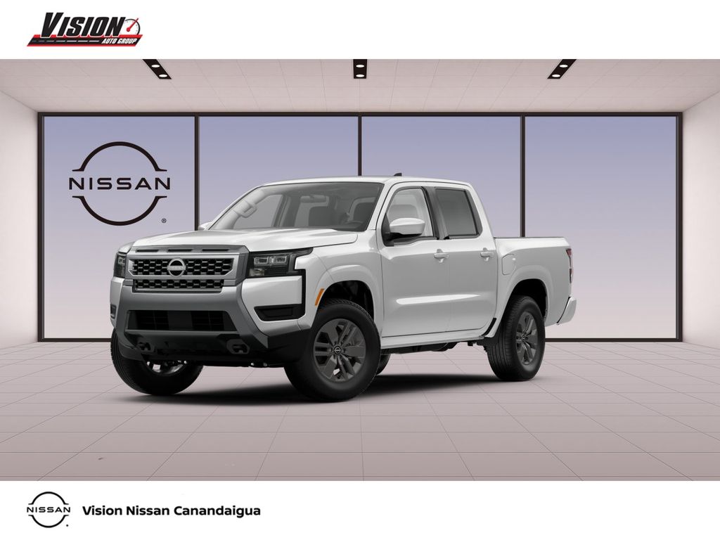 Glacier White 2026 Nissan Frontier Pickup Truck Four-Wheel Drive 9-Speed Automatic Overdrive