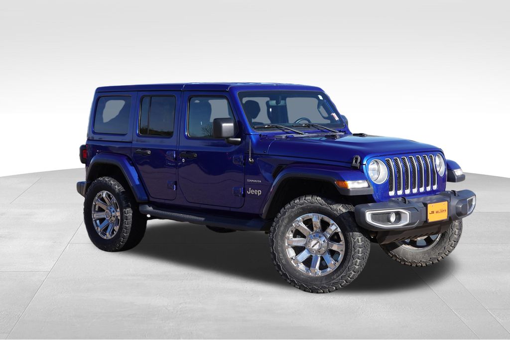 Ocean Blue Metallic Clearcoat 2019 Jeep Wrangler Unlimited Sahara 4WD SUV / Crossover Four-Wheel Drive 8-Speed Automatic
