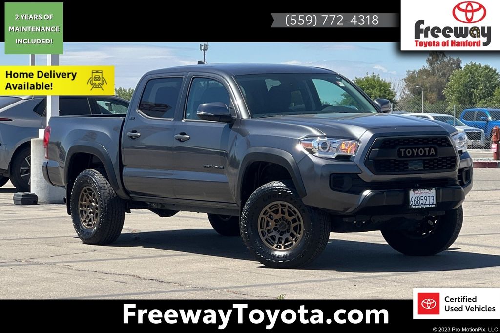 Magnetic Gray Metallic 2023 Toyota Tacoma Trail Edition Double Cab 4WD Pickup Truck Four-Wheel Drive 6-Speed Automatic