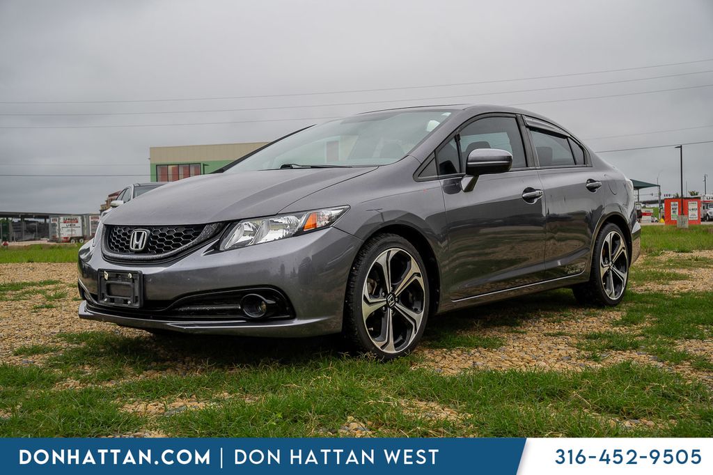 Gray (Modern Steel Metallic) 2015 Honda Civic Sedan Front-Wheel Drive 6-Speed Manual