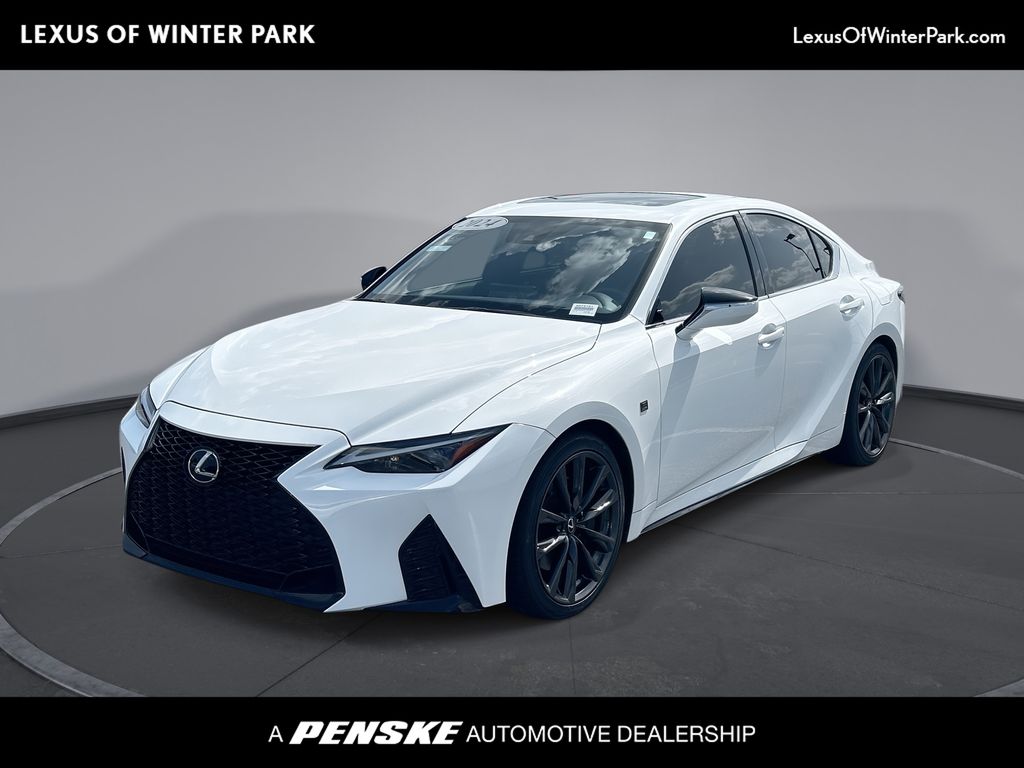 Ultra White 2024 Lexus IS Sedan Rear-Wheel Drive 8-Speed Automatic