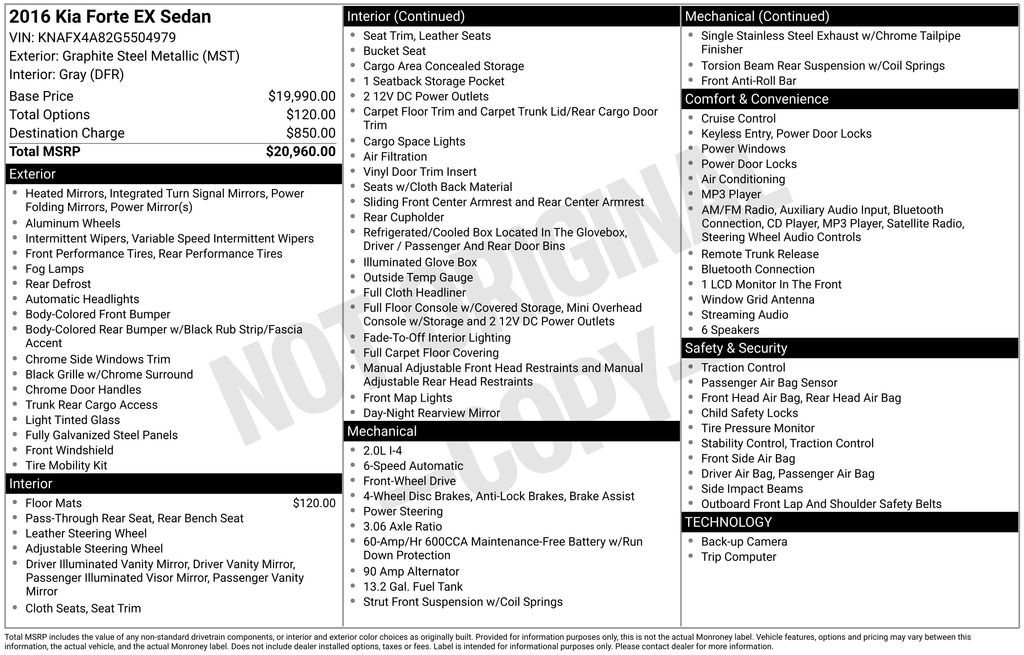 Used Car 2016 Kia Forte  Ex For Sale Under $10,000 In Austin, Texas