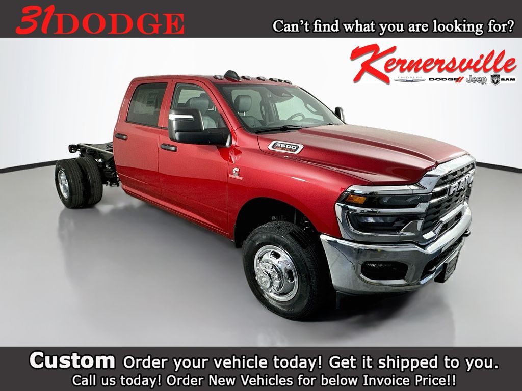 Molten Red 2027 RAM 3500 Chassis Pickup Truck Four-Wheel Drive Automatic