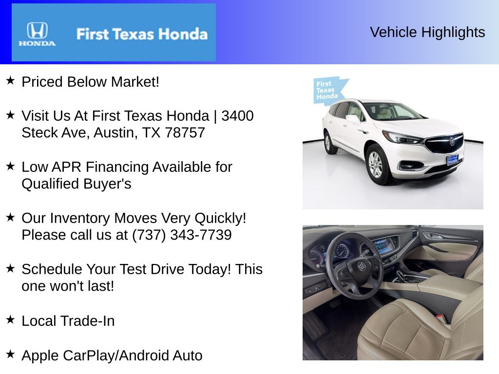 Used Car 2018 Buick Enclave  Essence For Sale Under $20,000 In Austin, Texas