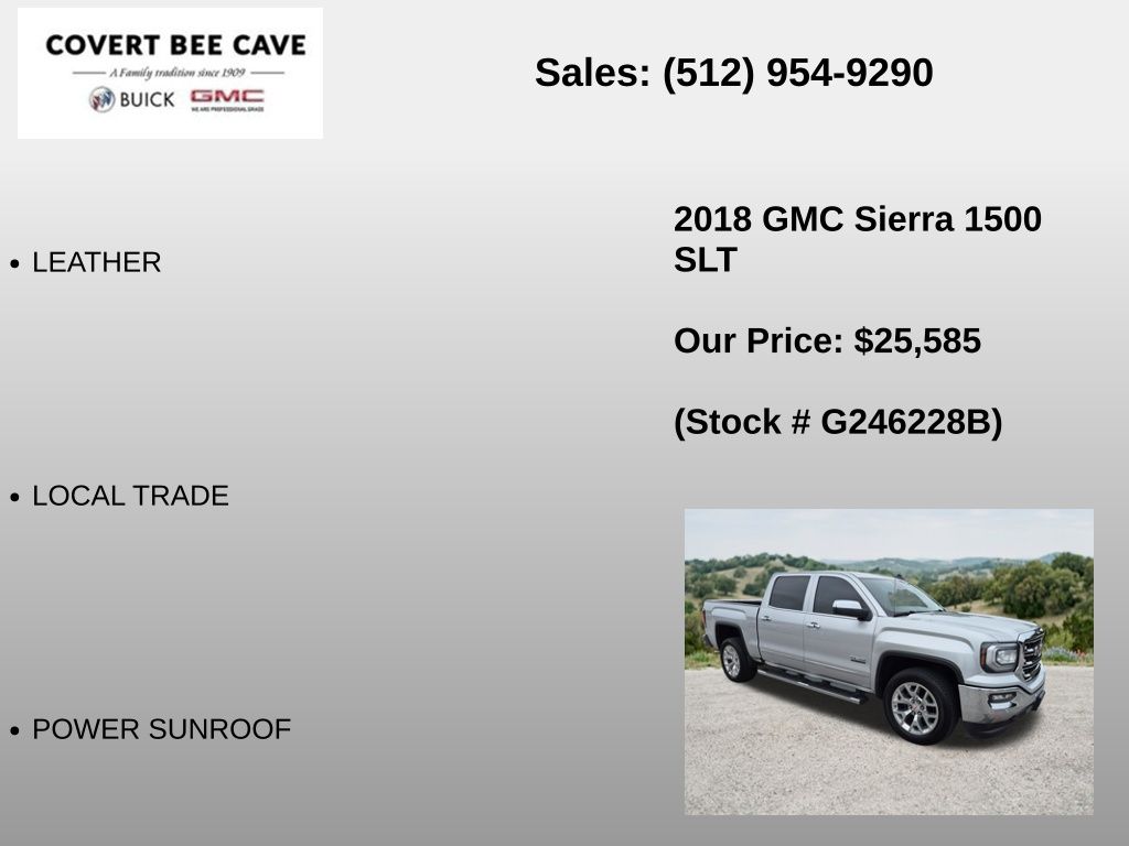 Used Car 2018 Gmc Sierra 1500  Slt For Sale Under $30,000 In Austin, Texas