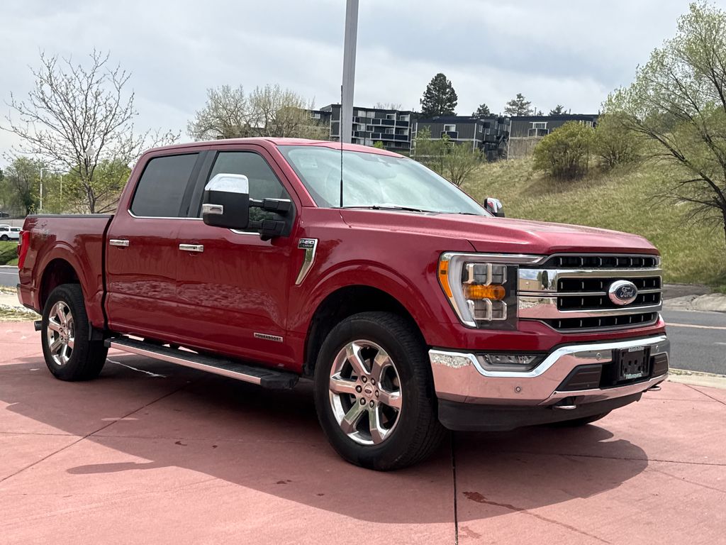 Red Metallic 2021 Ford F-150 Lariat SuperCrew 4WD Pickup Truck Four-Wheel Drive Automatic