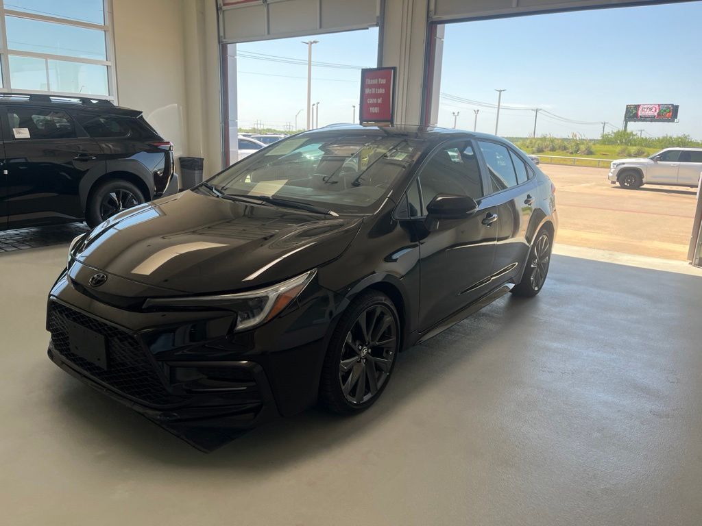 Midnight Black Metallic 2025 Toyota Corolla Sedan Front-Wheel Drive Continuously Variable Transmission
