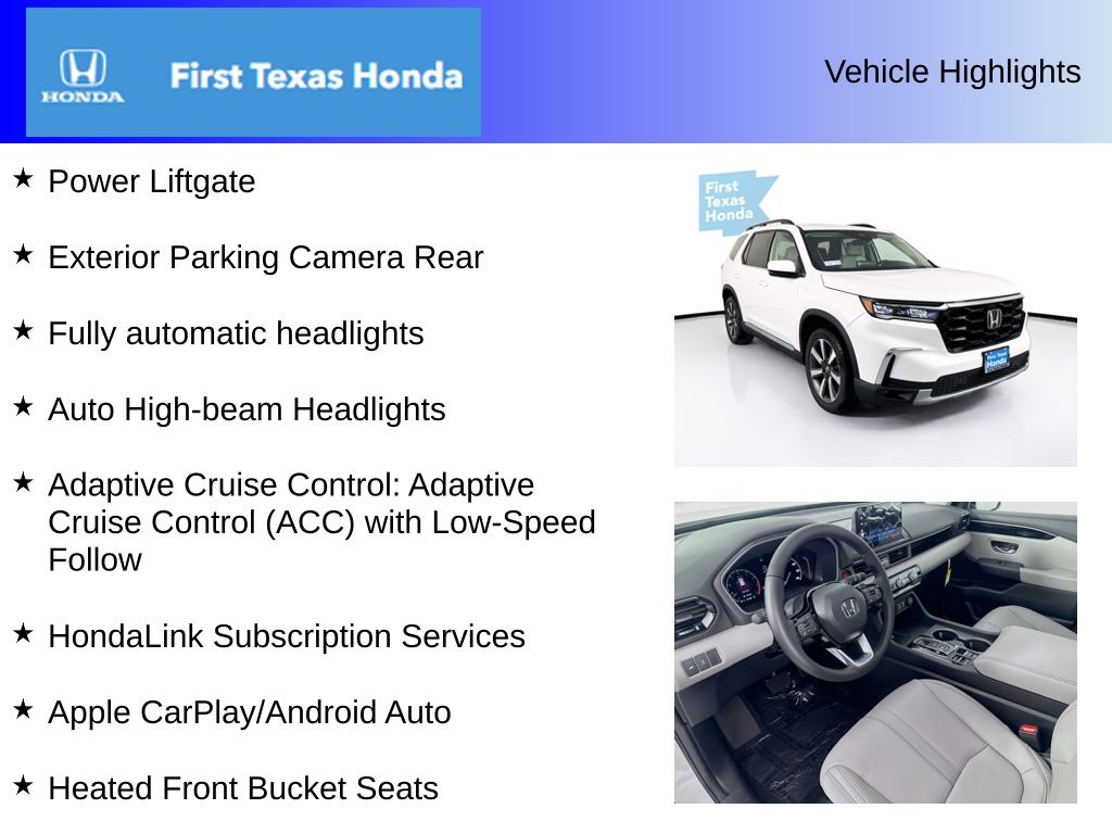 Used Car 2025 Honda Pilot  Touring For Sale Under $50,000 In Austin, Texas
