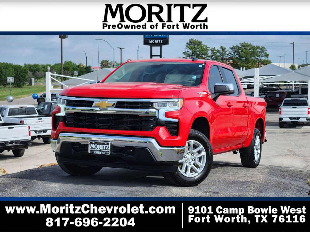 Red Hot 2025 Chevrolet Silverado 1500 LT Crew Cab 4WD Pickup Truck Four-Wheel Drive 8-Speed Automatic