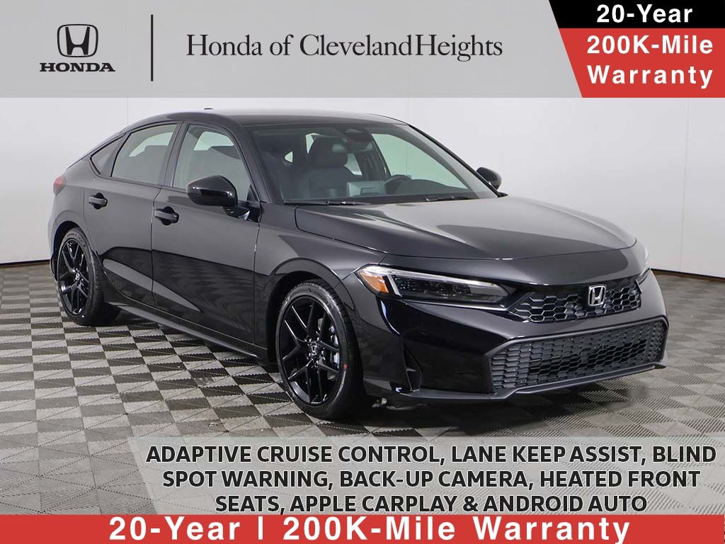 Crystal Black Pearl 2026 Honda Civic Hatchback Hatchback Front-Wheel Drive Continuously Variable Transmission
