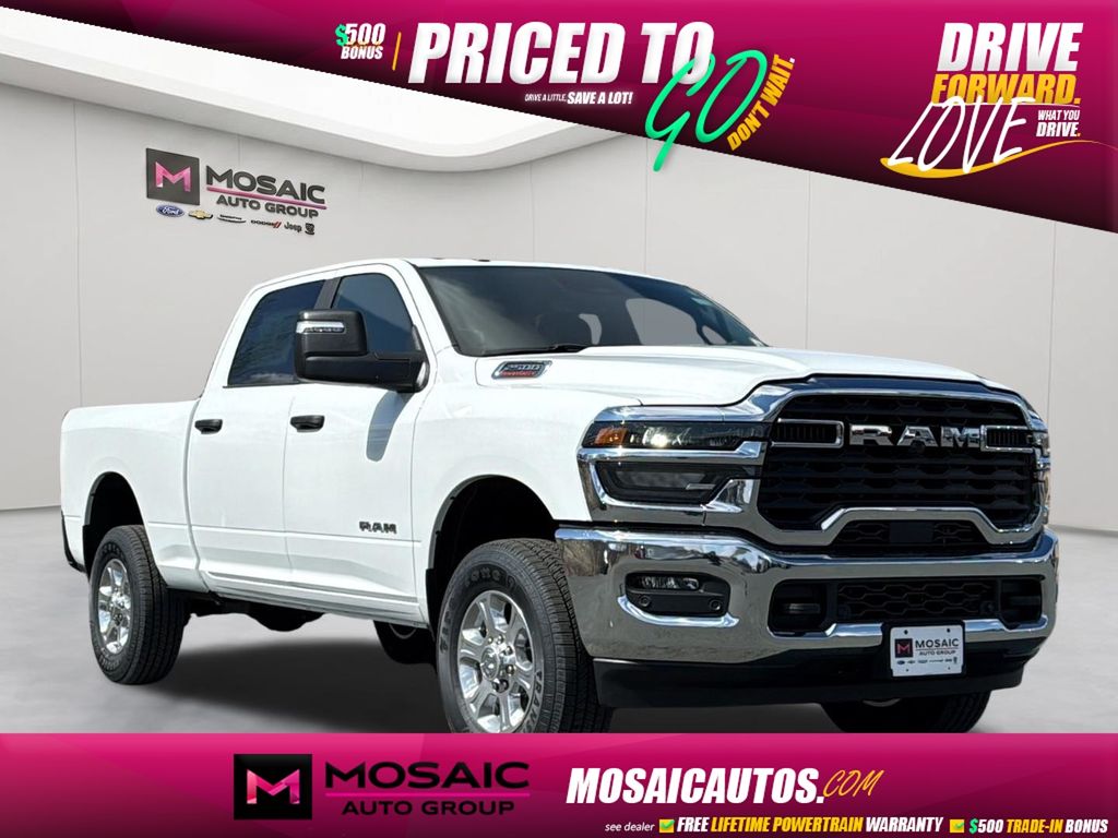 Bright White Clearcoat 2026 RAM 2500 Pickup Truck Four-Wheel Drive 8-Speed Automatic