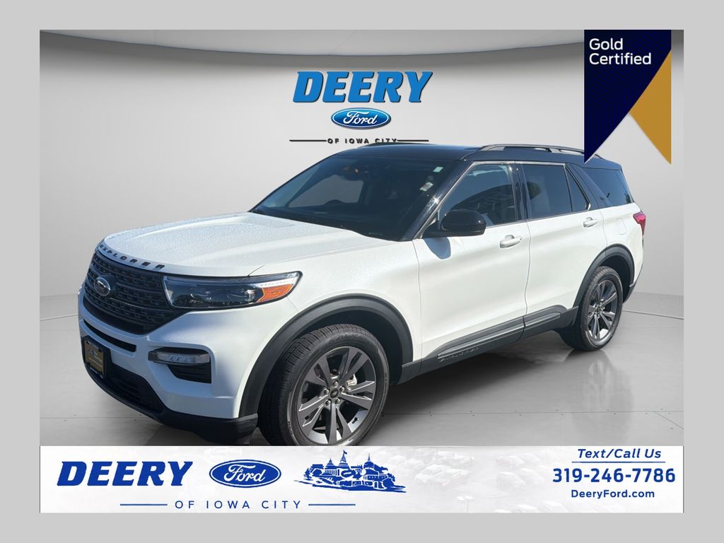 Star White Metallic Tri-Coat 2024 Ford Explorer SUV / Crossover All-Wheel Drive 10-Speed Automatic