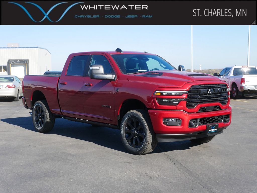 Molten Red Pearlcoat 2026 RAM 2500 Laramie Crew Cab 4WD Pickup Truck Four-Wheel Drive 8-Speed Automatic