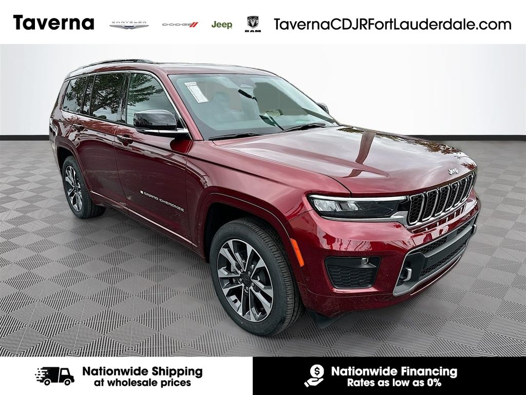 Velvet Red Pearlcoat 2025 Jeep Grand Cherokee L Overland 4WD SUV / Crossover Four-Wheel Drive 8-Speed Automatic