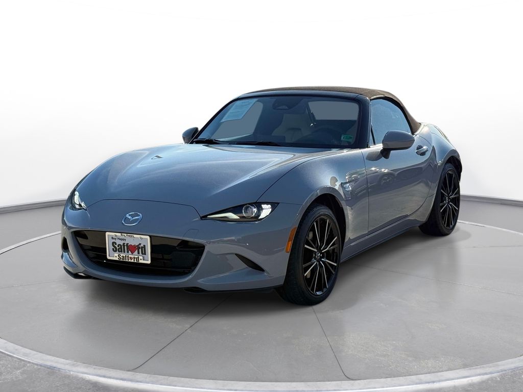 Aero Gray 2024 Mazda MX-5 Miata Grand Touring RWD Convertible Rear-Wheel Drive 6-Speed Automatic