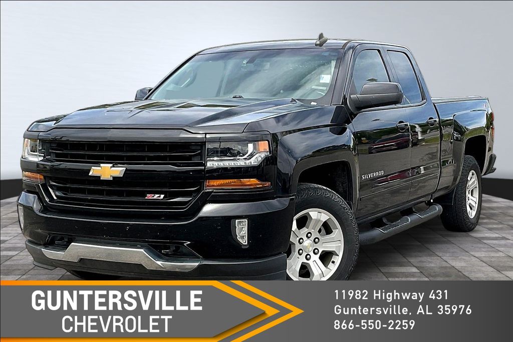 Black 2018 Chevrolet Silverado 1500 LT Double Cab 4WD Pickup Truck Four-Wheel Drive 6-Speed Automatic Overdrive