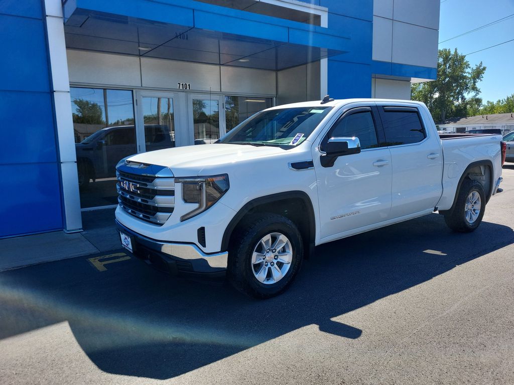 White 2023 GMC Sierra 1500 Pickup Truck Four-Wheel Drive 8-Speed Automatic