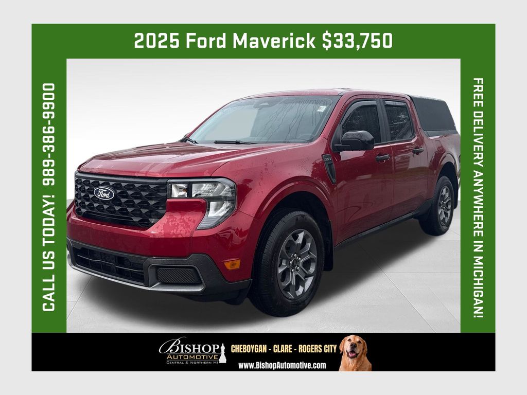Ruby Red Metallic 2025 Ford Maverick Pickup Truck All-Wheel Drive Continuously Variable Transmission