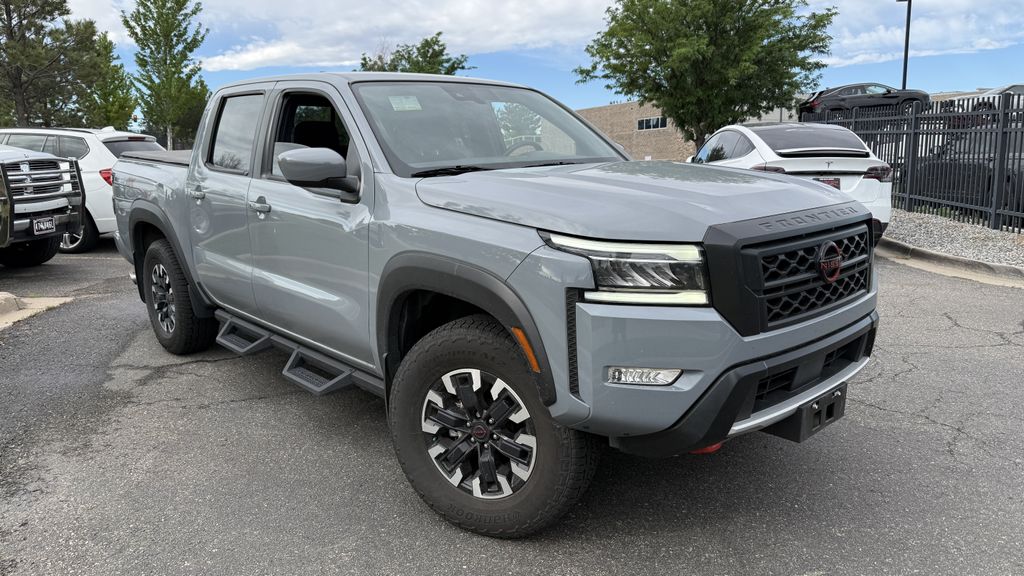 Boulder Gray Pearl 2024 Nissan Frontier Pickup Truck Four-Wheel Drive 9-Speed Automatic Overdrive