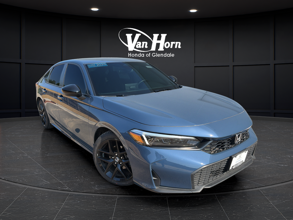 Blue Lagoon 2025 Honda Civic Sedan Front-Wheel Drive Continuously Variable Transmission