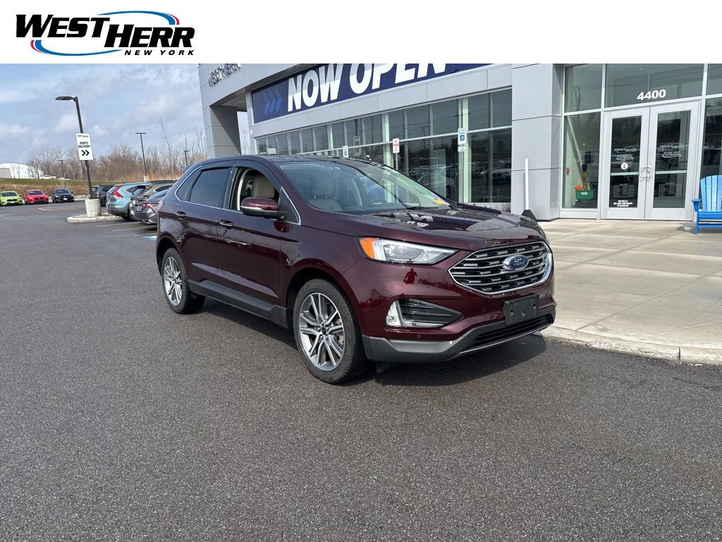 Red (Burgundy Velvet Metallic Tinted Clearcoat) 2024 Ford Edge Titanium AWD SUV / Crossover All-Wheel Drive 8-Speed Automatic