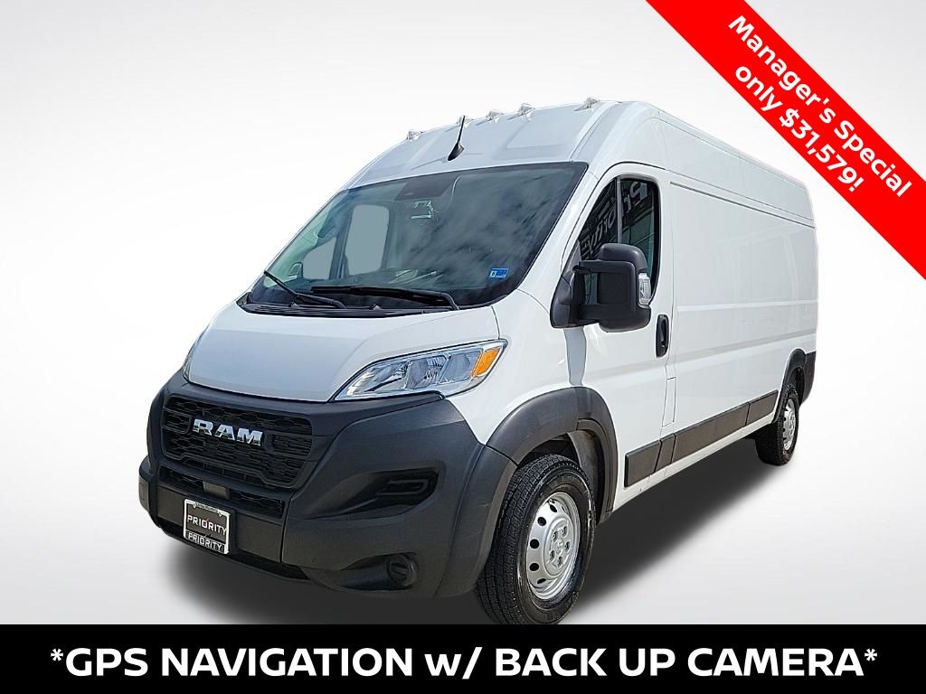 Bright White Clearcoat 2023 RAM ProMaster Van Front-Wheel Drive 9-Speed Automatic